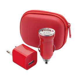 Set Cargadores USB Canox ROJO