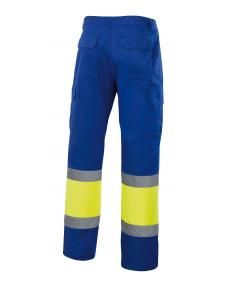 PANTALON ALTA VISIBILIDAD AZUL MARINO / AMARILLO FLUOR TALLA L