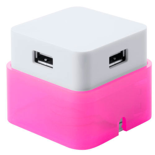 Puerto USB Dix FUCSIA