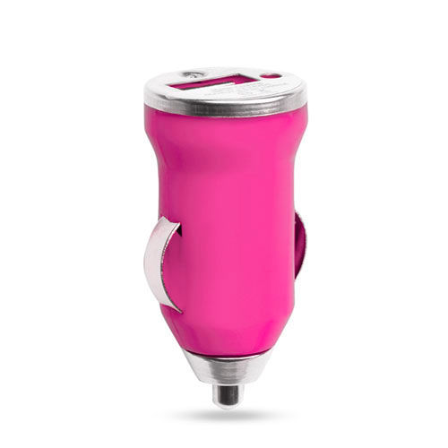 Cargador Coche USB Hikal FUCSIA