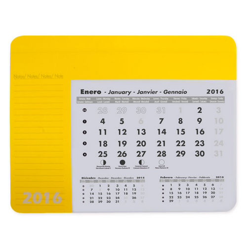 ALFOMBRILLA CALENDARIO AMARILLO