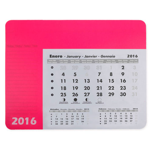 ALFOMBRILLA CALENDARIO FUCSIA