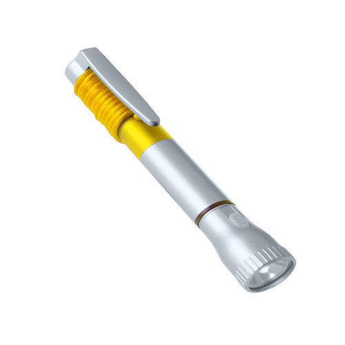 Bolígrafo Linterna Mustap GRIS / AMARILLO