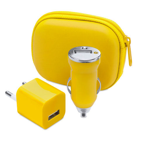 Set Cargadores USB Canox AMARILLO