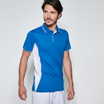 POLOS MONTMELO BLANCO/ROYAL TALLA S
