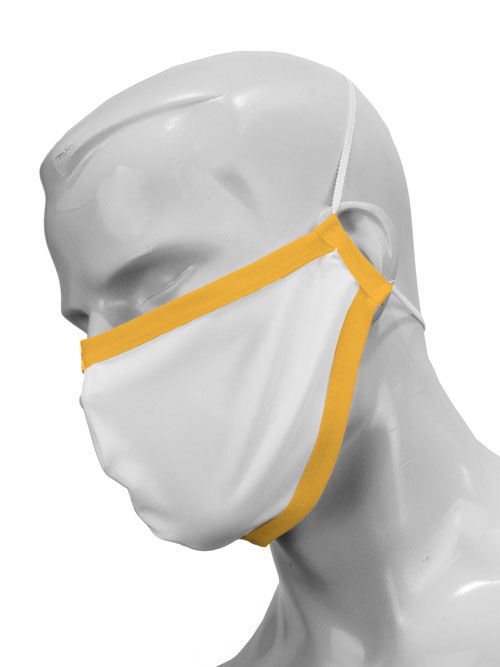 MASCARILLA CERTIFICADA TRIQUETA CON BIES AMARILLO ADULTO