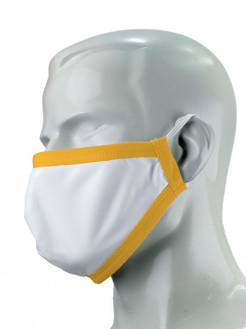 MASCARILLA CERTIFICADA TRIQUETA CON BIES AMARILLO ADULTO