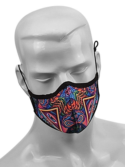 MASCARILLA AMAZONA CON PUENTE NASAL Y GOMAS AJUSTABLES OREJAS, BIES NEGRO - XS